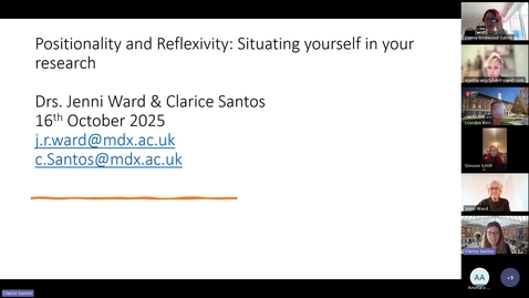 Thumbnail for Reflexivity and positionality: Situating yourself in the research  16.10.2025