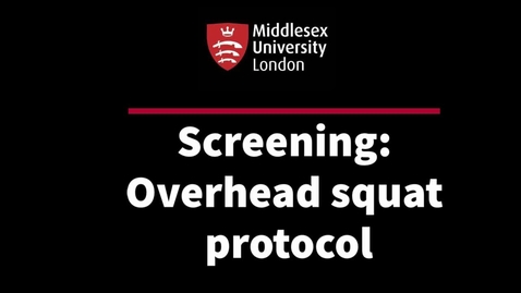 Thumbnail for Screening - Overhead squat