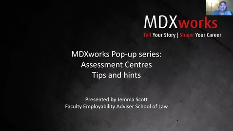Thumbnail for Pop-up Session: Assessment Centres and Online Interviews
