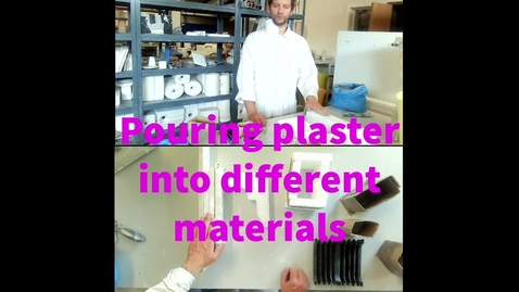 Thumbnail for Pouring plaster into different materials