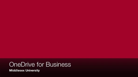 Thumbnail for OneDrive for Business MDX