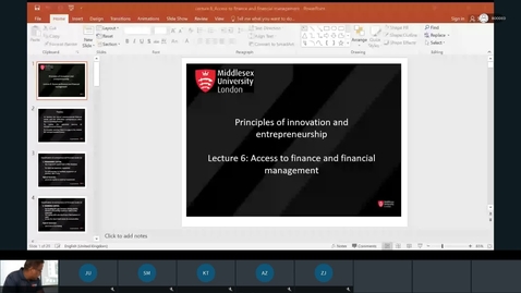 Thumbnail for entry Rec- Feb 25, 2021 9:46 AM - MUM_MGT_2325_Innovation and Entrepreneurship Management.mp4