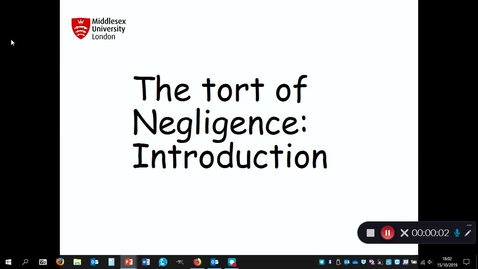 Thumbnail for Negligence: introduction to the duty of care- October 15th 2019, 6:02:04 pm