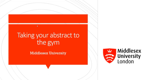 Thumbnail for Bringing your abstract to the gym