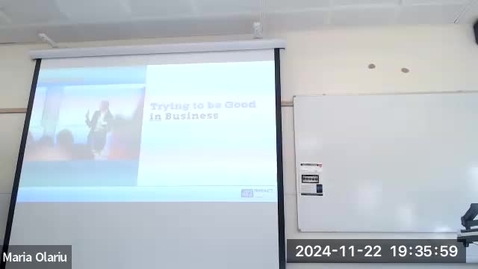 Thumbnail for Trying to be Good in Business