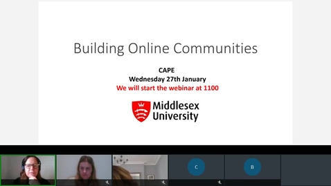 Thumbnail for Building Online Communities Jan 2021.mp4