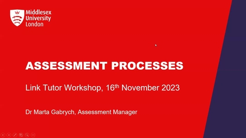 Thumbnail for entry Assessment Processes 16 Nov-23