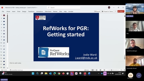 Thumbnail for Introducing RefWorks for PGR students 4.3.2026