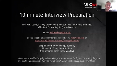 Thumbnail for 10 minute Interview Prep March 2023