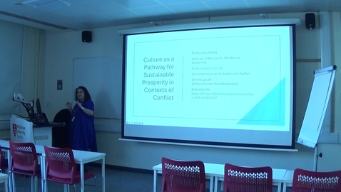 Thumbnail for Research Lecture Series, Neelam Raina, Culture as a Pathway for Sustainable Prosperity in Conflict