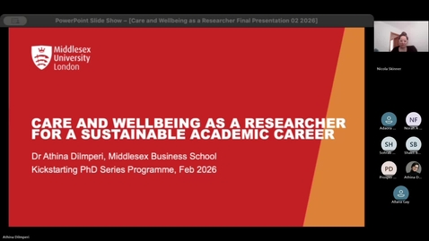 Thumbnail for Care and Wellbeing as a Researcher - 20.02.2026