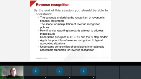 Thumbnail for entry Unit 11 Revenue Recognition Monday  lecture 1 February 2021 .mp4