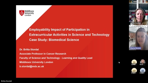 Thumbnail for entry ALTC 2023 Session 2c: Employability impact of participation in extracurricular programmes by Dr Britta Stordal