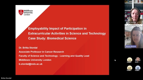 Thumbnail for ALTC 2023 Session 2c: Employability impact of participation in extracurricular programmes by Dr Britta Stordal