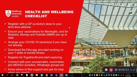 Thumbnail for entry 21-22: RfA Health and Wellbeing Checklist