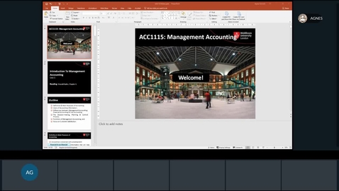 Thumbnail for Rec - Jan 6, 2025 10:45 PM - ACC1115 Agnes' Session