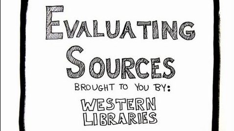 Thumbnail for entry Evaluating Sources