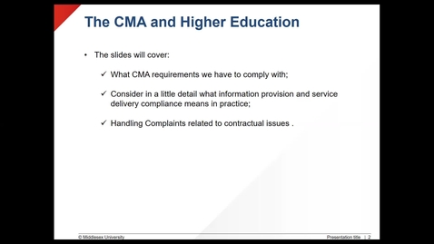 Thumbnail for entry CMA Guidance (11/11/2021)