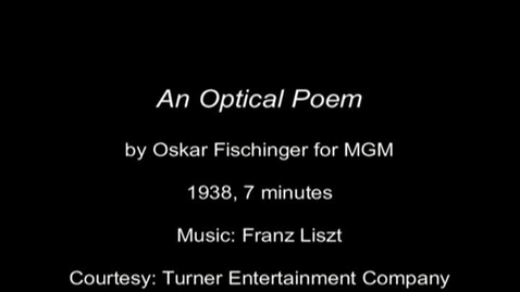Thumbnail for entry FISCHINGER, Oskar - OPTICAL POEM - 1938 USA