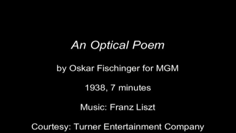 Thumbnail for FISCHINGER, Oskar - OPTICAL POEM - 1938 USA