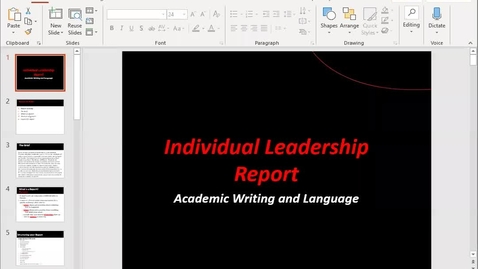 Thumbnail for entry Individual Leadership Report - LET Session