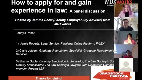 Thumbnail for Succeeding in the legal secto-a panel discussion