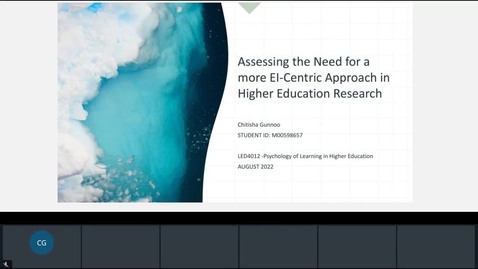 Thumbnail for RECORDING OF PRESENTATION -LED 4012-CHITISHA.mp4