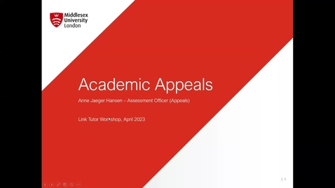 Thumbnail for entry Academic Appeals 24.04.23