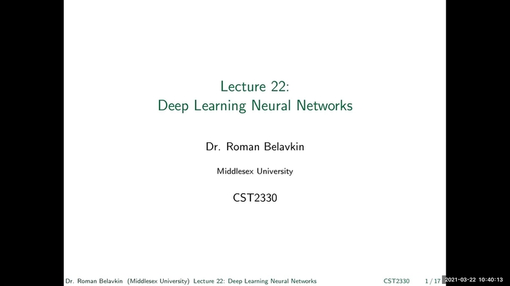 Thumbnail for channel CST2330 Data Analysis for Enterprise Modelling