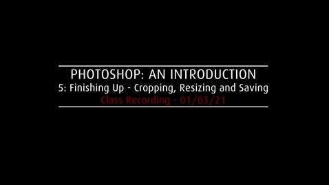 Thumbnail for week 5 - Finishing up - class recording.mp4