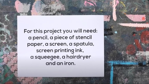 Thumbnail for How to Screen Print with Stencils