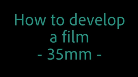 Thumbnail for entry How to develop a 35mm film