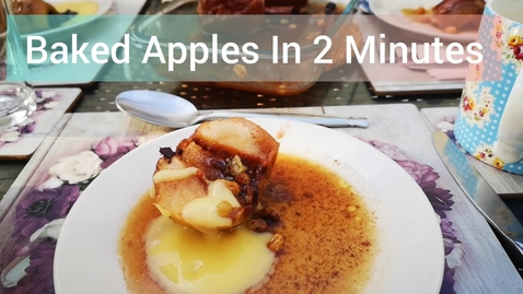Thumbnail for entry Baked Apples In 2 Minutes | Stay Home &amp; Bake