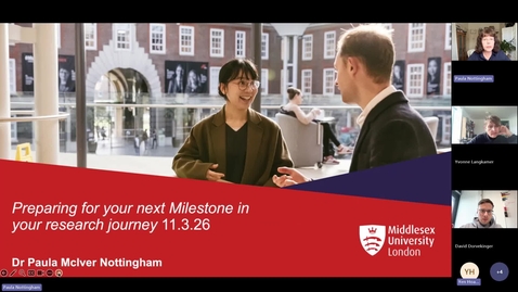 Thumbnail for Preparing for your next Milestone in your Research Journey 11.03.2026