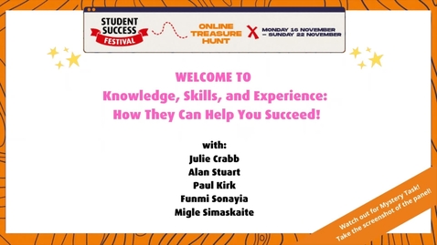 Thumbnail for SSF 2020: Knowledge, Skills, and Experience - How They Can Help You to Succeed