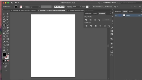 Thumbnail for entry illustrator 8 - Shapes + Pathfinder