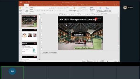 Thumbnail for Rec- Sep 28, 2023 4:03 PM - ACC1115 Agnes Session