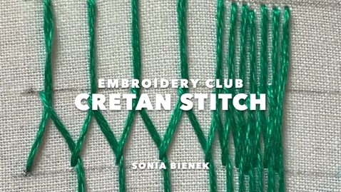 Thumbnail for entry Cretan Stitch