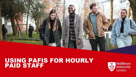 Thumbnail for Amending bank account details for hourly paid staff - Using PAFIS for Hourly-Paid Staff