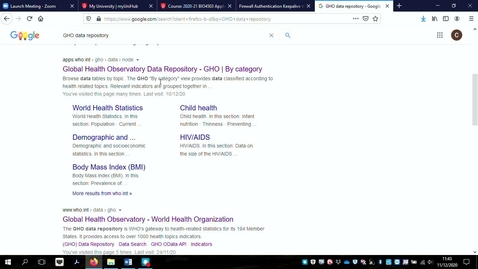 Thumbnail for Global Health Observatory - Data Repository