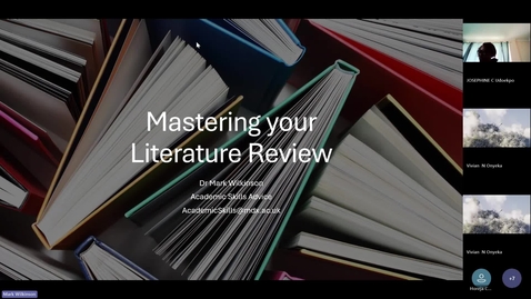 Thumbnail for Mastering the Literature Review - Webinar