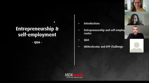 Thumbnail for entry Entrepreneurship and Self-employment