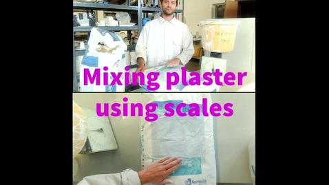 Thumbnail for entry Mixing plaster using scales