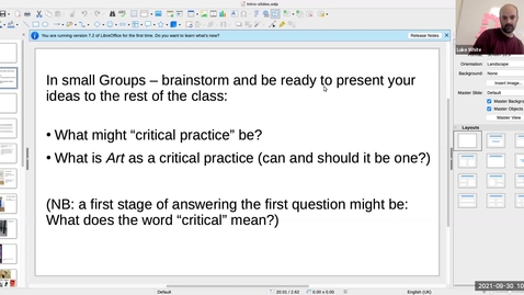Thumbnail for FNA2590 Critical Practice - Intro week - What Is Critical Practice?