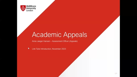 Thumbnail for entry Academic Appeals 16 Nov-23