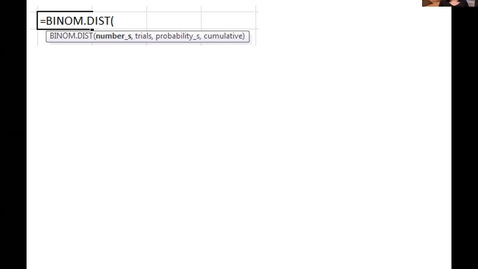 Thumbnail for Binomial Calculations in Excel