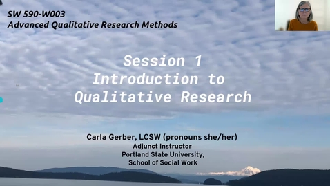Thumbnail for SW 590 Qualitative Research Session 1 - What is Qualitative Research