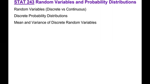 Thumbnail for Discrete Probability Distribution