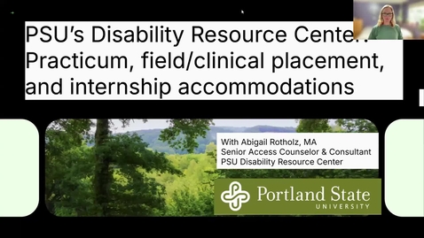 Thumbnail for DRC Practicum and Field Placement Accommodations