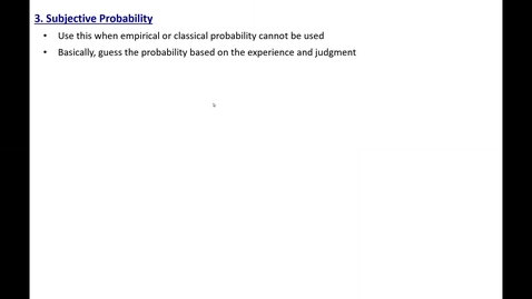 Thumbnail for Subjective Probability